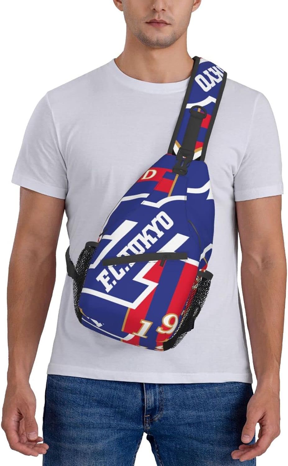 Fc Tokyo Shoulder Bag, Large Capacity, Shoulder Bag, Crossbody Bag, Mountain Climbing, Going to School, Events, Animation, Moe Goods? Multifunctional Lightweight Unisex Gift Sports Rucksack Backpack Bag