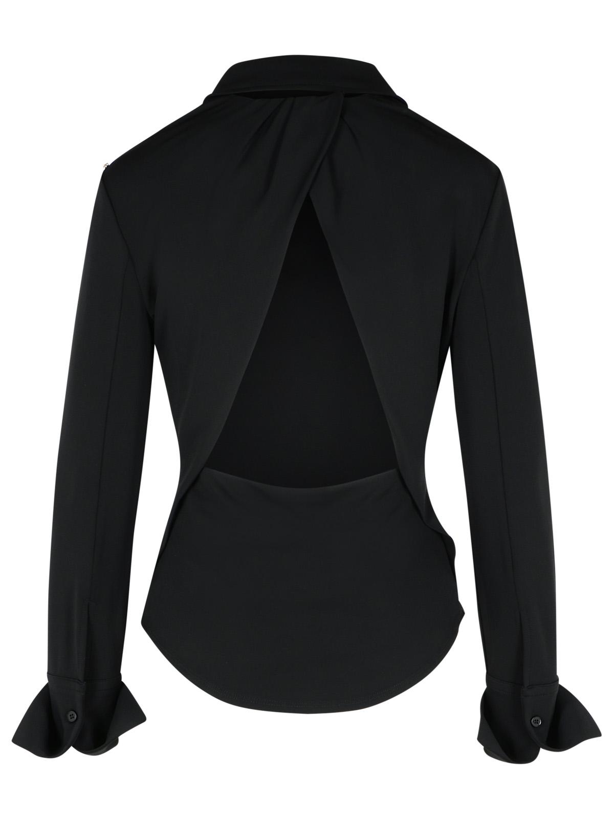 Sportmax SportMax 'Candido' Black Viscose Polo Shirt - Image 7