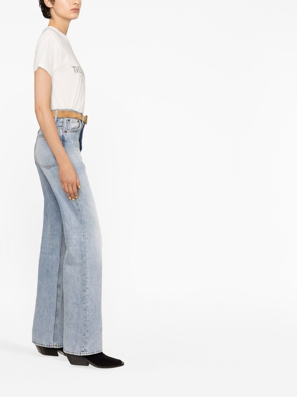 Saint セントローランロゴコットンTシャツ - Image 7