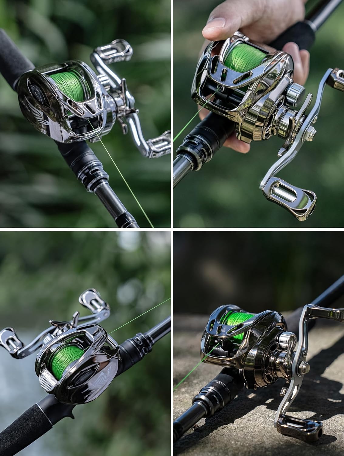 Bait Reel, Casting Reel, Lightweight, For Long Throws, Strong Magnetic Brake, Maximum Drag Force, 13.2 lbs (6 kg), Gear Ratio, 6.3:1, For Lakes, Rivers, Saltwater and Freshwater Fishing Reels