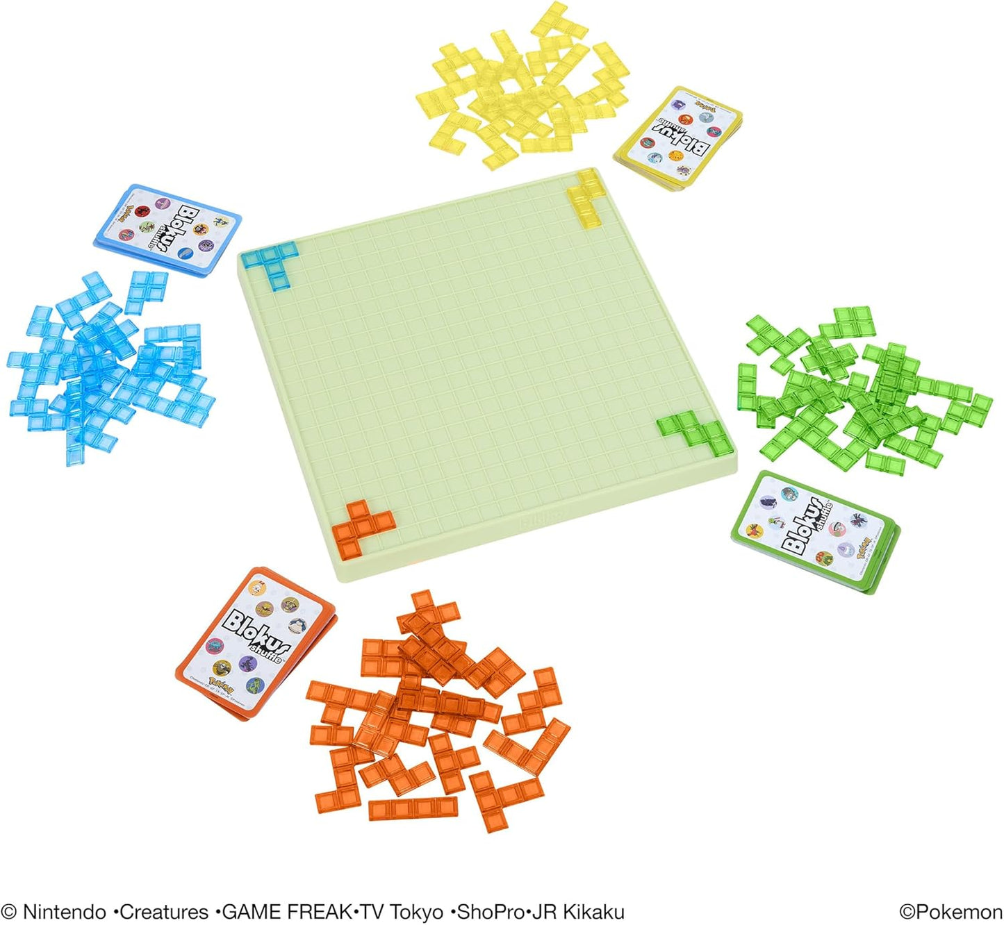 Mattel Game Blokus Blokus Shuffle Pokemon Edition Board Game Educational Game For 2-4 Players Ages 7 and Up HHM20