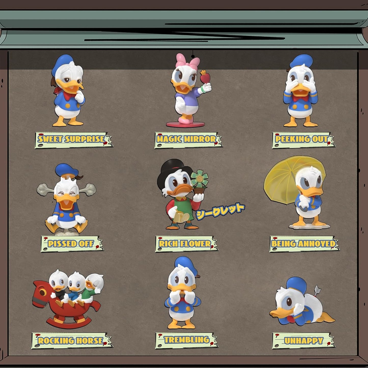52TOYS DONALD DUCK CLUB Series Blind Box Tredding Figurine Collectible Figure Painted Toy Desktop Decoration Doll Toy Great Gift for Disney Anime Fan Kids Collectors Birthday Christmas (1 Pack)