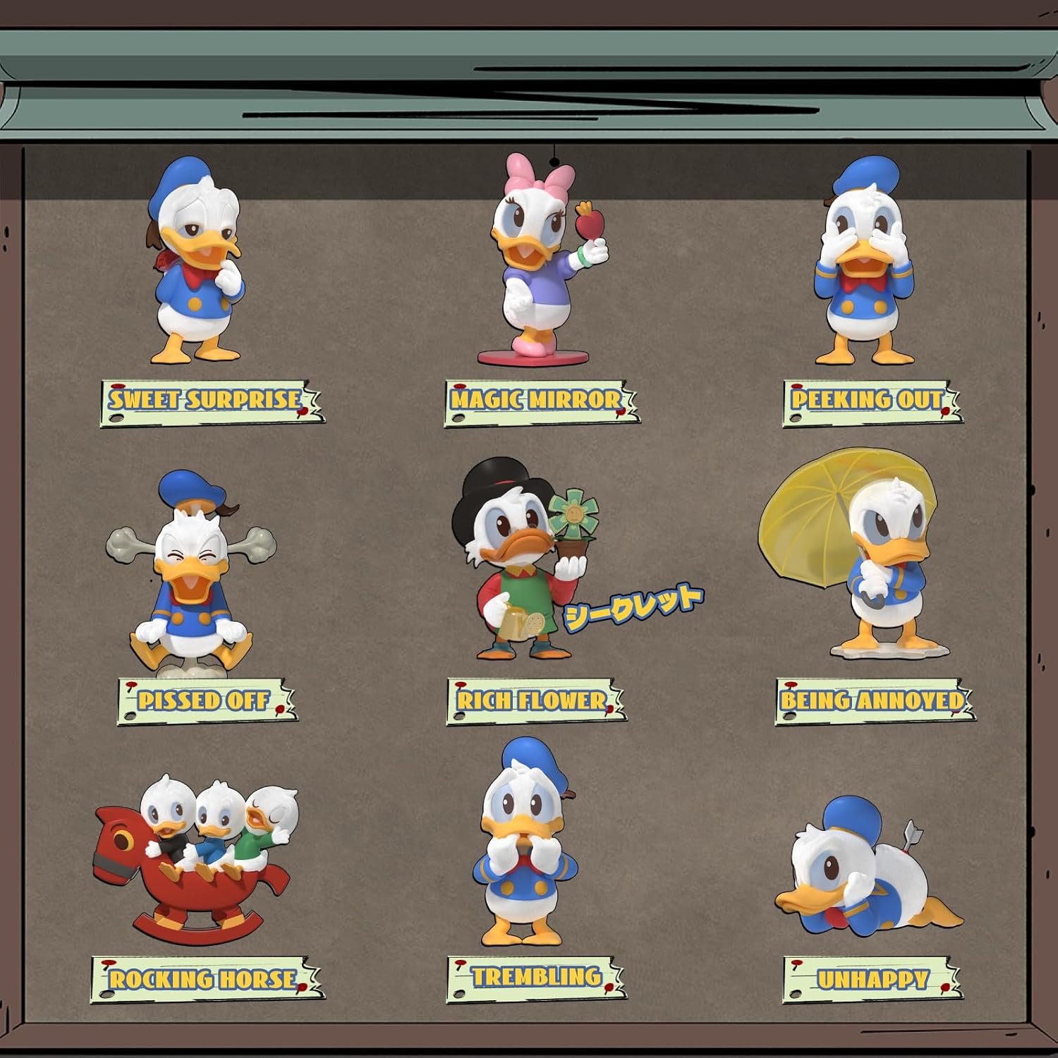 52TOYS DONALD DUCK CLUB Series Blind Box Tredding Figurine Collectible Figure Painted Toy Desktop Decoration Doll Toy Great Gift for Disney Anime Fan Kids Collectors Birthday Christmas (1 Pack)