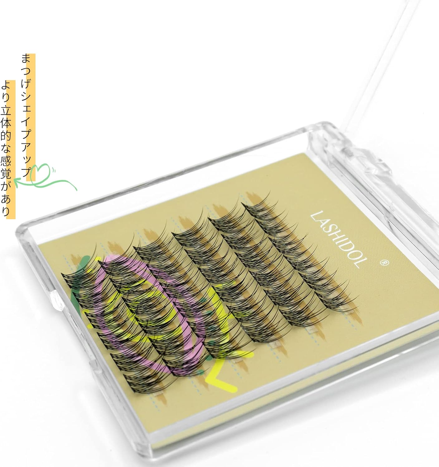LASHIDOL Partial False Eyelashes, Partial False Eyelashes, Matsueku, Self, Natural, Popular, DIY, Reusable, Eye Shape, Handmade, High Quality Fiber, Natural (NO.09 Daily)