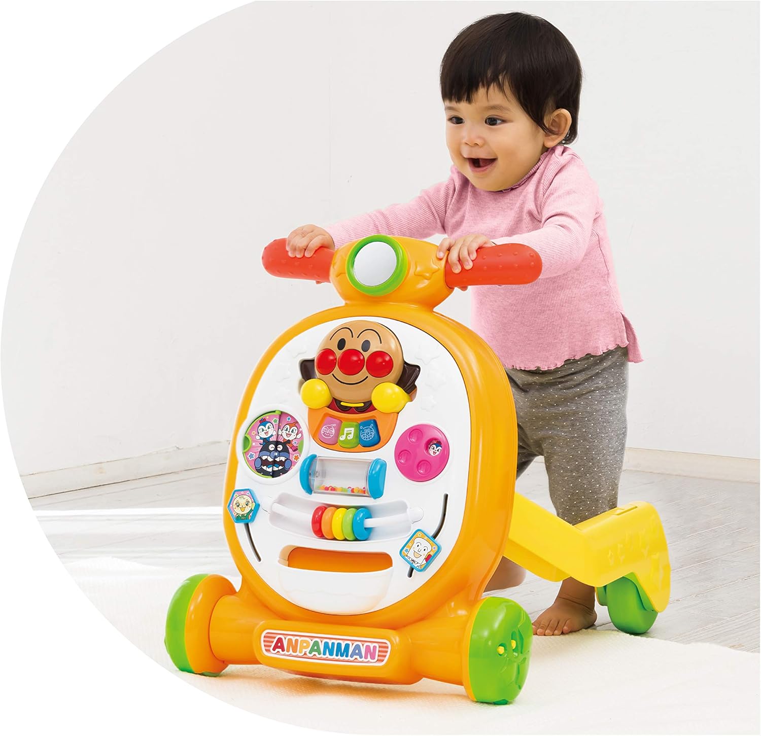 AGATSUMA Anpanman Ride On! Push & Pull! Transforming Walker W16.9 x H18.9 x D21.3 inches (430 x 480 x 540 mm)