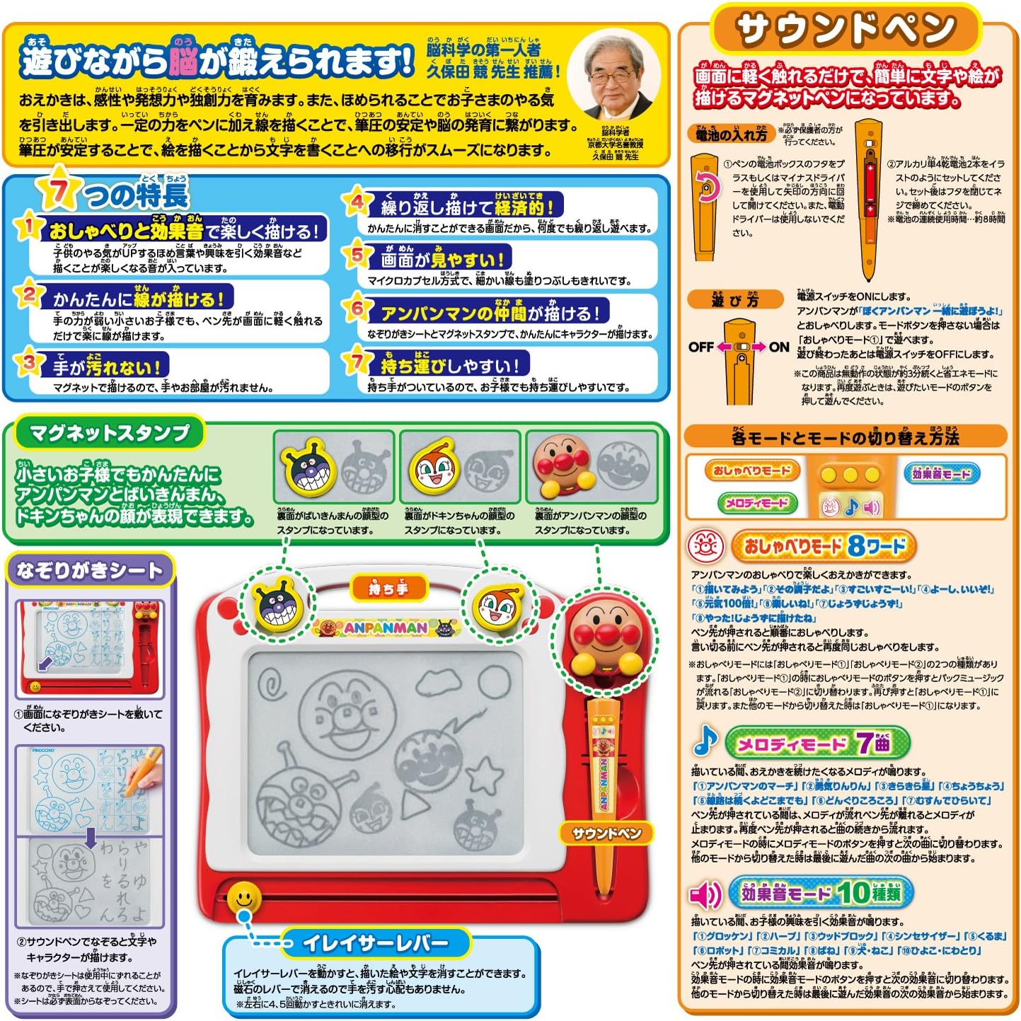 Agatsuma Anpanman Genius Brain Talking Drawing Classroom DX