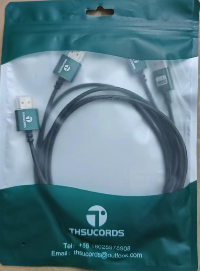 Thsucords Thin Mini HDMI to HDMI Cable, 1M 2-Pack Ultra Slim & Flexible Soft Mini HDMI Cable for 3D/4K@60Hz/18gbps/2160P/1080P for Nikon/Canon DSLR Cameras, Camcorders, Laptops, Tablets,