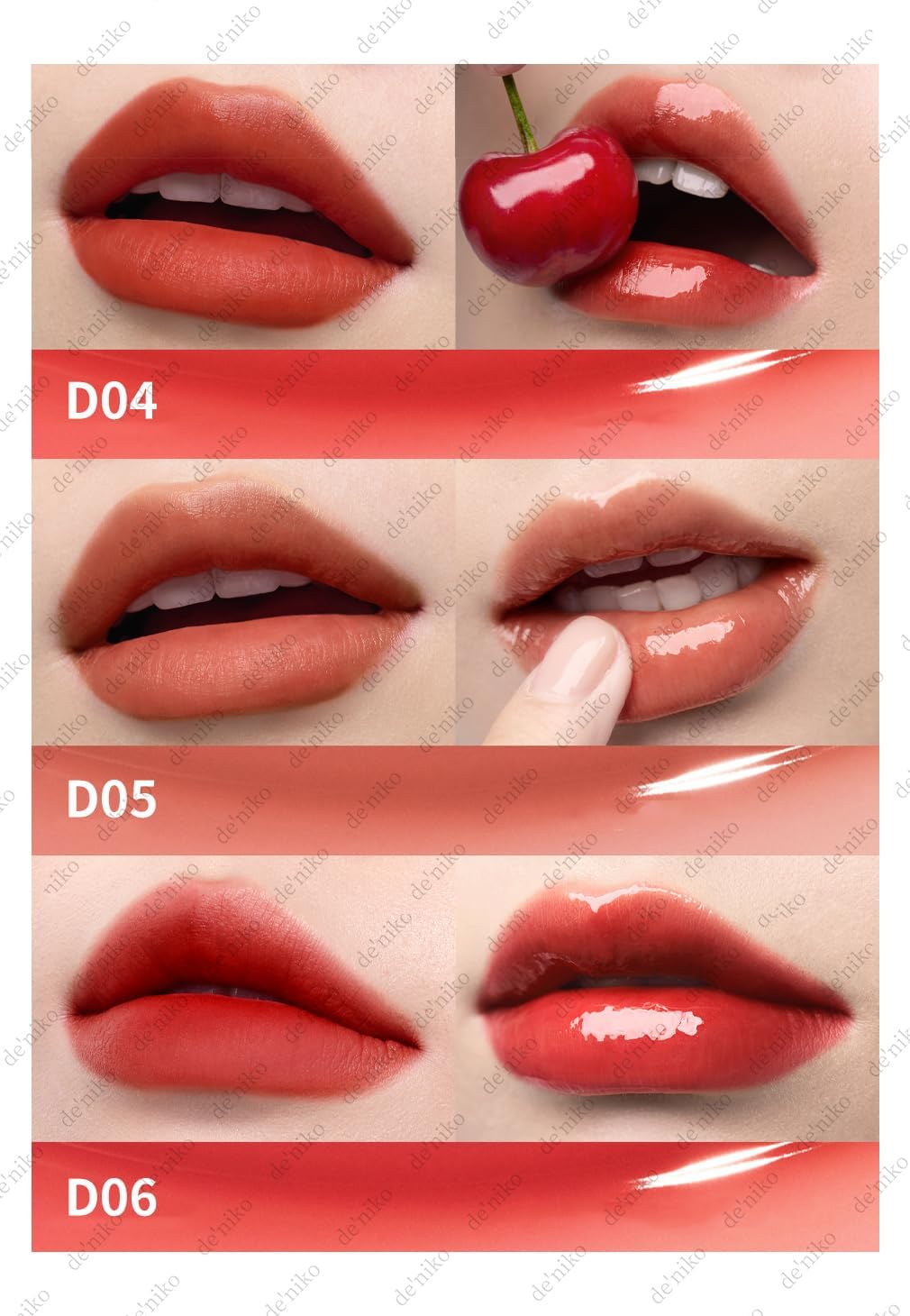 Mooekiss Lip Gloss, 2 in 1, High Color, Double End, Moisturizing Lip, Bloody Color, Lipstick, No Falling, Moisturizing, Glossy, Long Lasting, Long Lasting, Chinese Cosmetics, Popular (#D05)