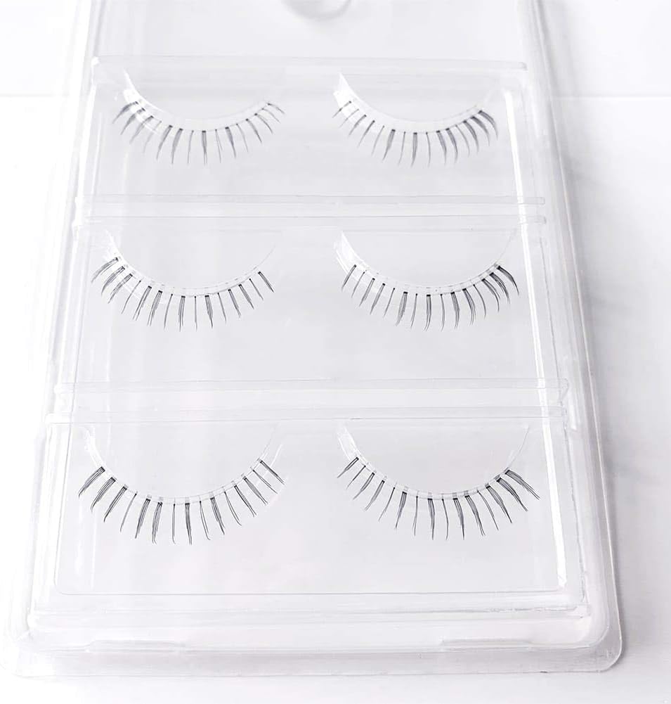 3 Pairs Lower Eyelashes False Eyelashes Transparent Axis False Eyelashes Natural Lower Eyelashes Lower Eyelashes High Quality Fiber Manual