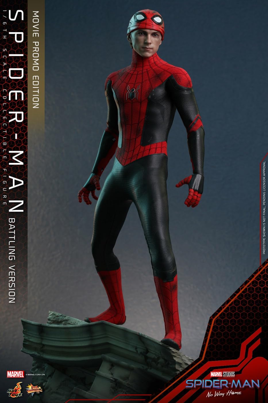 Movie Masterpiece Spider-Man: No Way Home 1/6 Scale Figure Spider-Man (Battle Version) [Promo Edition]