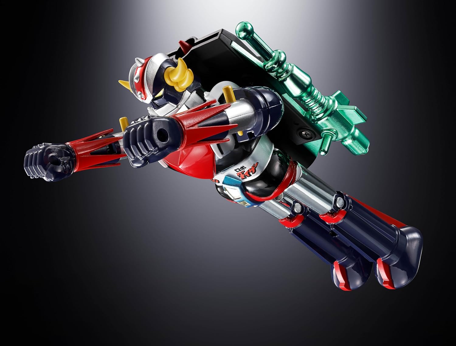TAMASHII NATIONS Super Alloy UFO Robot Grendizer, Deluxe Grendizer & UFO Spazer, Approx. 5.3 & 4.7 inches (135 & 120 mm), Diecast, ABS & PE, Pre-painted Action Figure