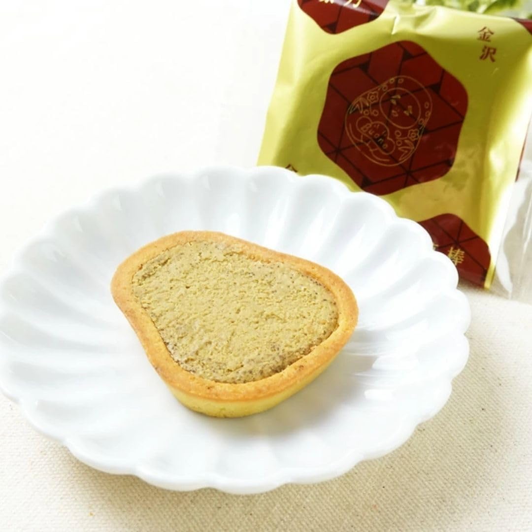 Ishikawa Mika Kaga Bar Tea and Japanese San-Bon Chocolate Tarts, 4 Pieces, Ishikawa Kanazawa Souvenir, Sweets, Gift (Set of 4)