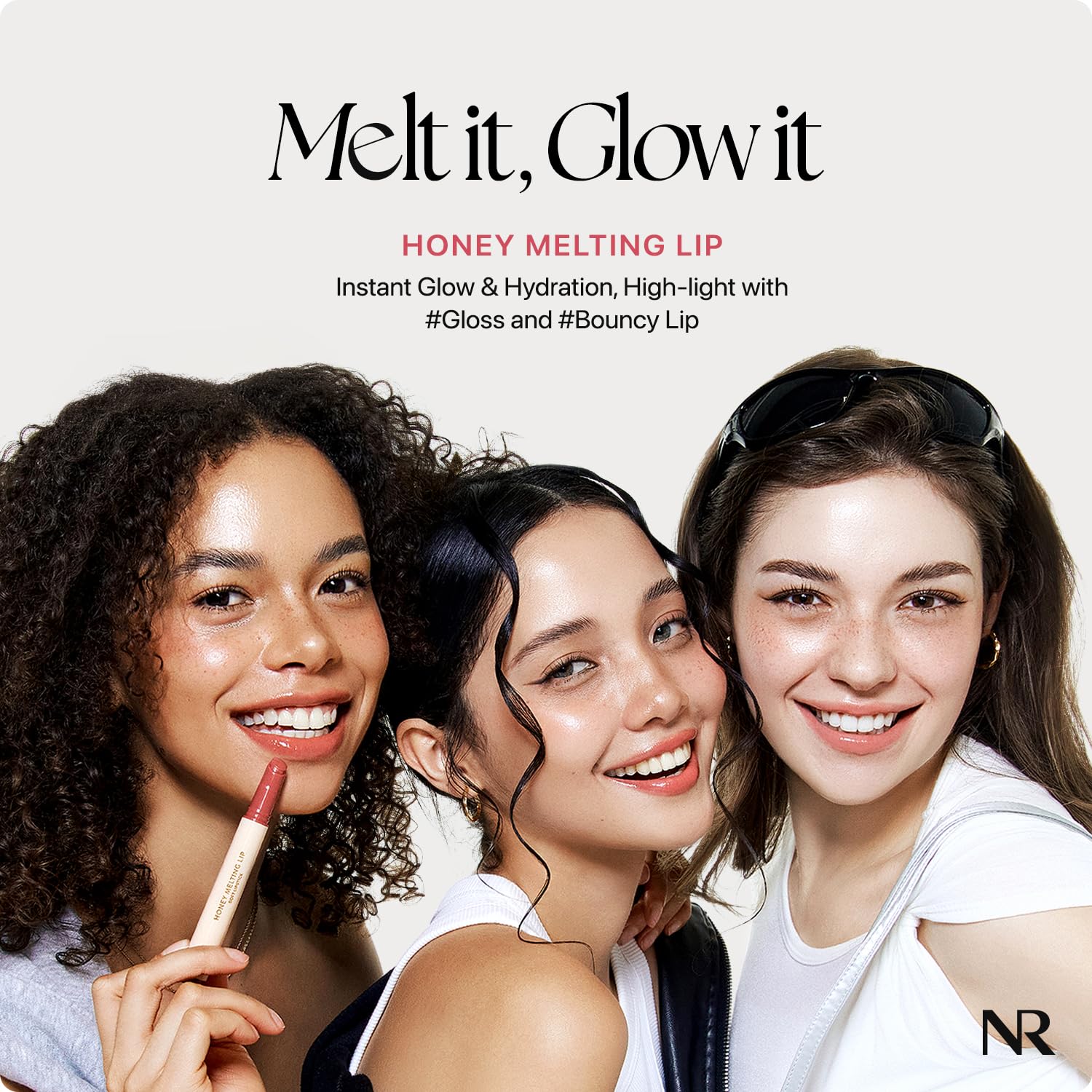Nature Republic Labios de fusión de miel (03 BERRY) Palo de labios suave, brillo hidratante, bálsamos hidratantes, tinte transparente, brillo y acabado brillante, maquillaje coreano