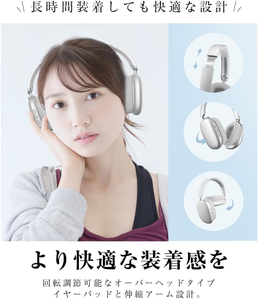 Bluetooth Headphones, Wireless Headphones, Bluetooth 5.4, Over-Ear Headphones, Wired Wireless, Dual Use, Sealed Type, HIFI Sound Quality, No Delay, 100 Hours Standby Time, Lightweight, Foldable