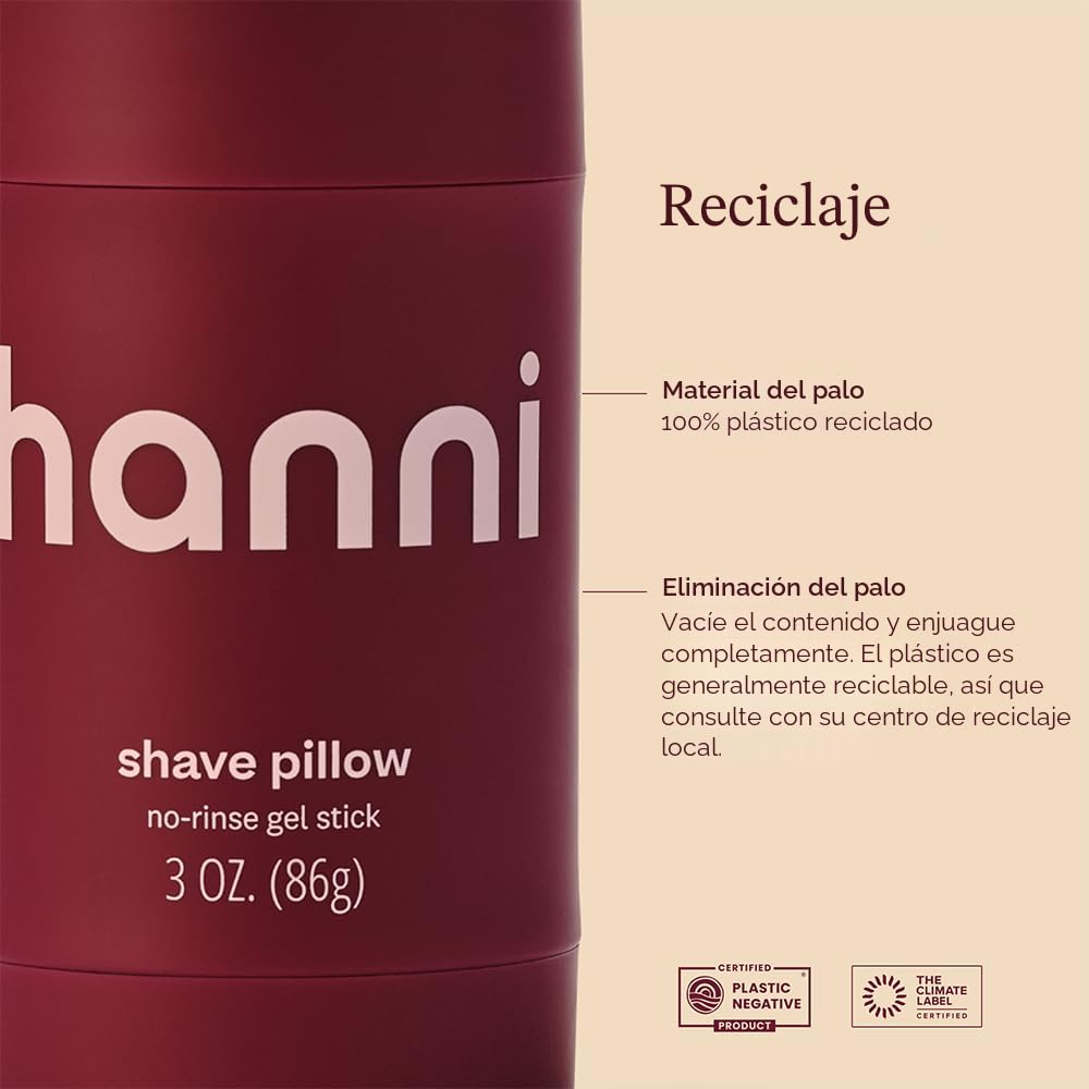 HANNI Almohadilla de Afeitado, Gel de Afeitar para Mujeres y Hombres, Productos para la Depilación de Vello Púbico, Corporal o de Piernas, Afeitado en Ducha/Sin Agua, Cuidado de la Piel Apto para