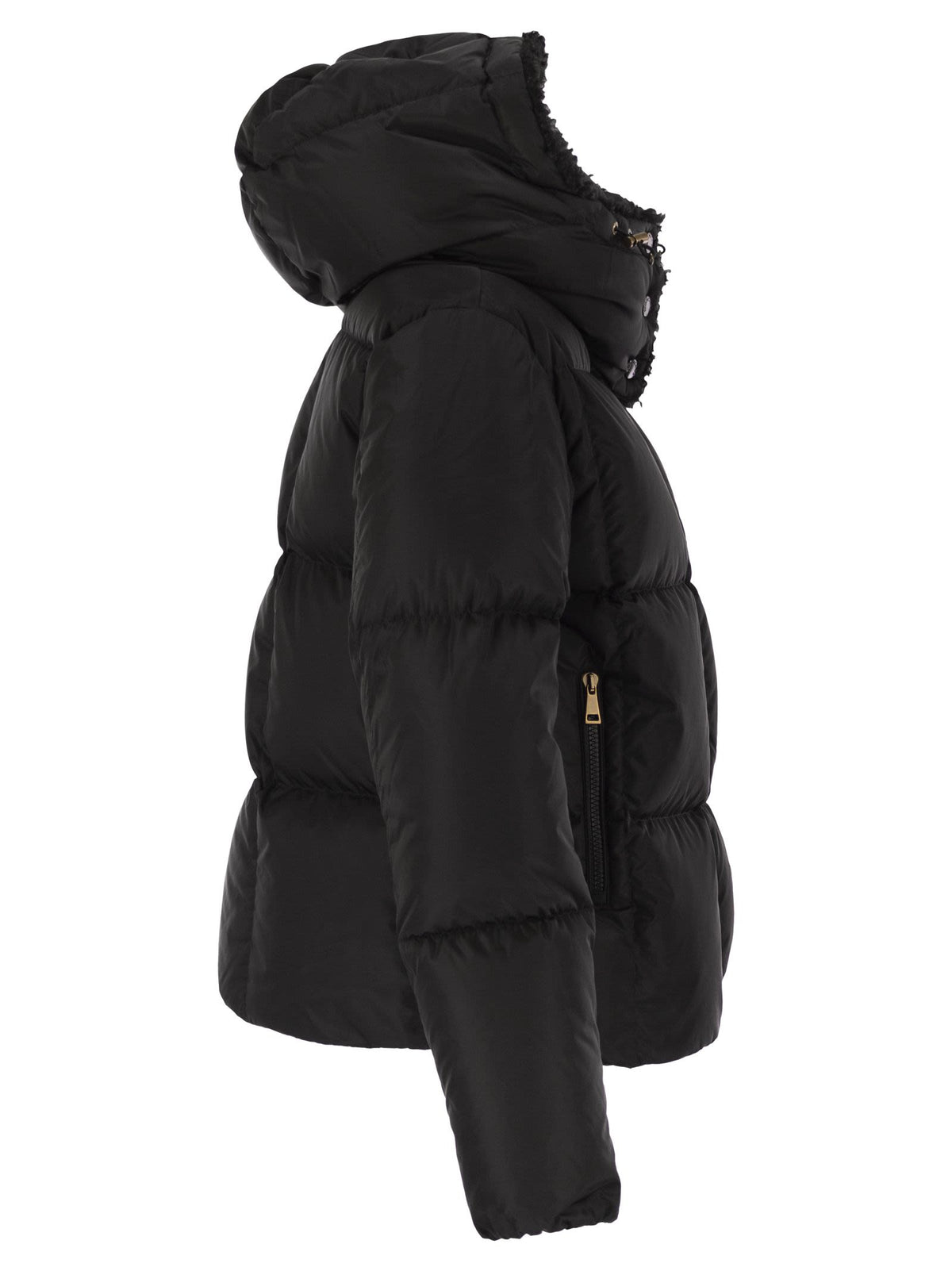 Moncler モンクレールカステルノーフードとスクエアキルティング付きのショートダウンジャケット - Image 8