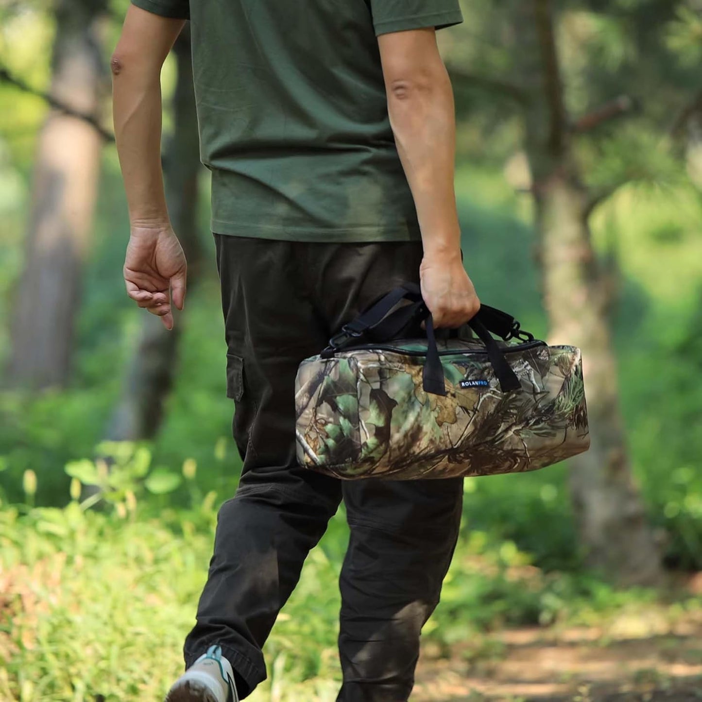 Rolanpro Telephoto Lens Camera Bag for Nikon 180-600mm/600mm F6.3 Camera Lens Pouch Case for Sony 200-600mm Canon 200-800 and More, Black, Camouflage