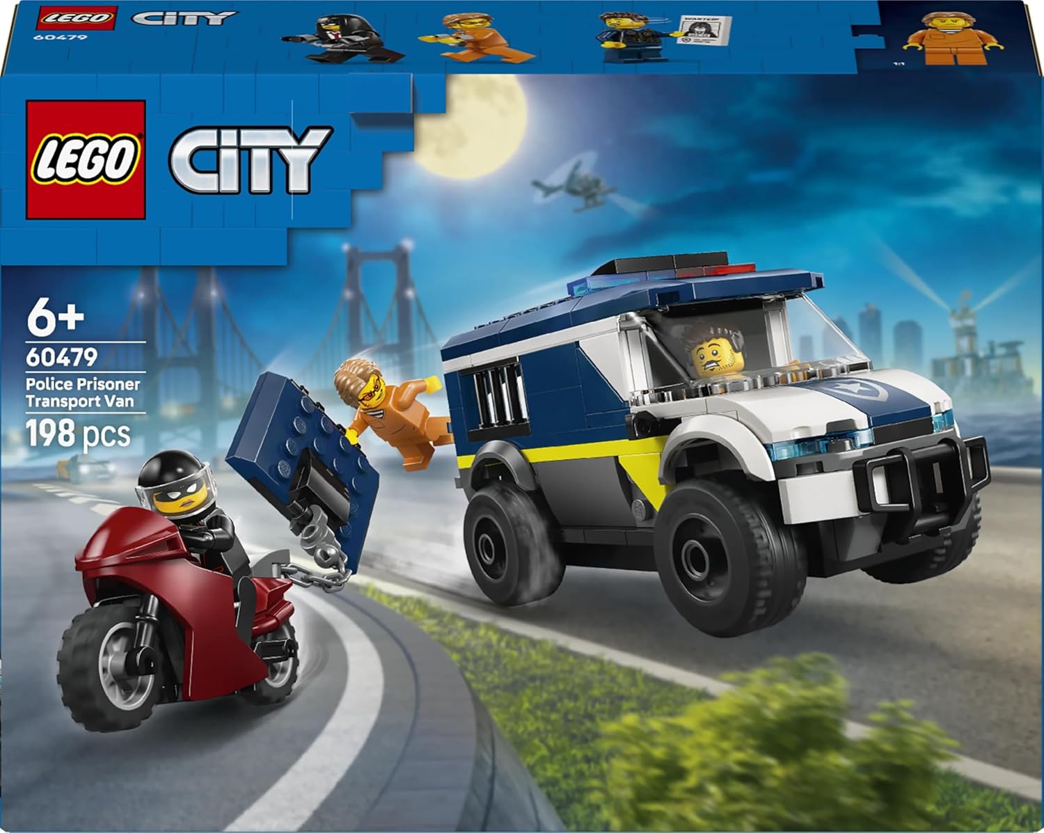 Lego 60479 City Police Security Car Toy, Birthday Present, Blocks, Educational, Boys, Girls, Kids, 6, 7, 8, 9, Vehicle, Car, Mini Car, Interior, Stylish
