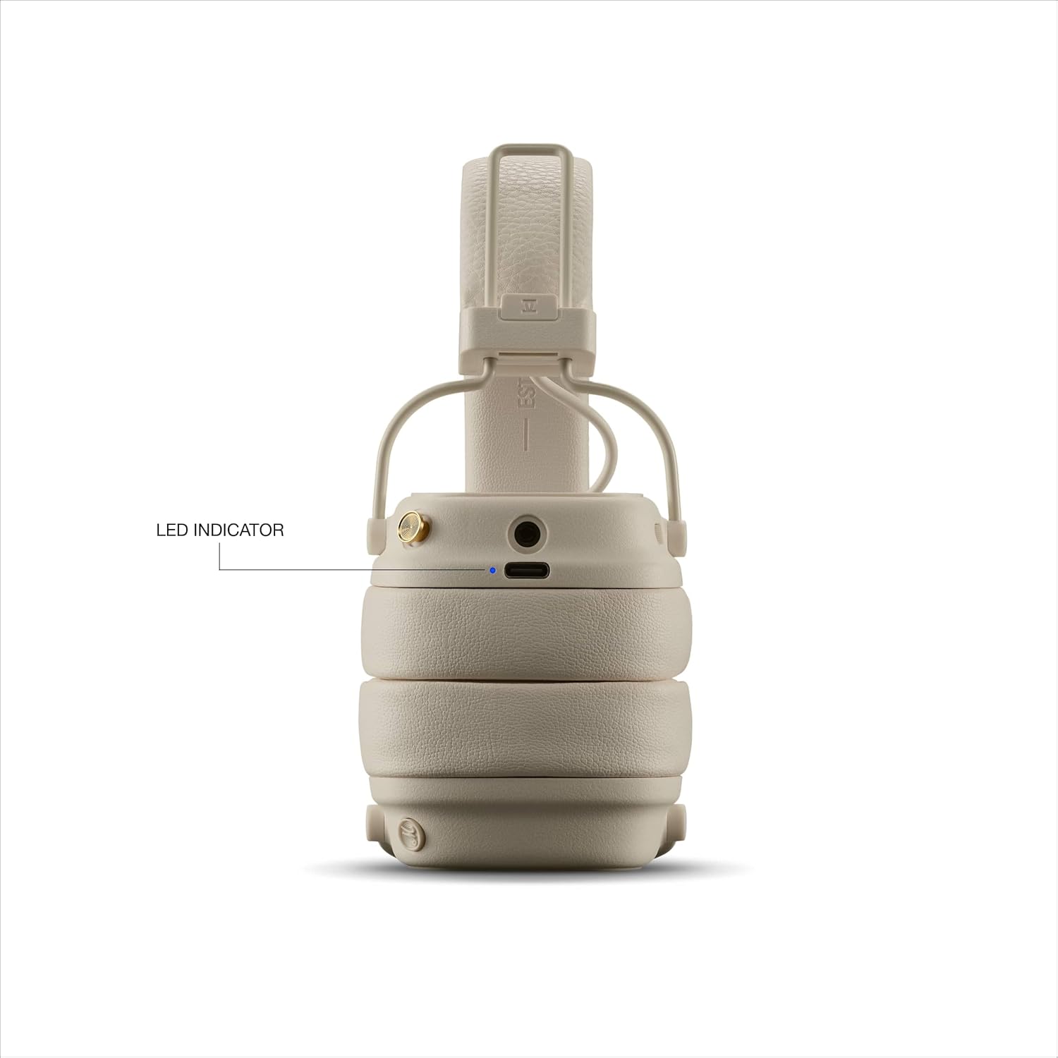 Marshall Major V Wireless On-Ear Headphones Cream, Bluetooth, 100 Hours of Continuous Playback, Qi Charging Compatible, Call Compatible