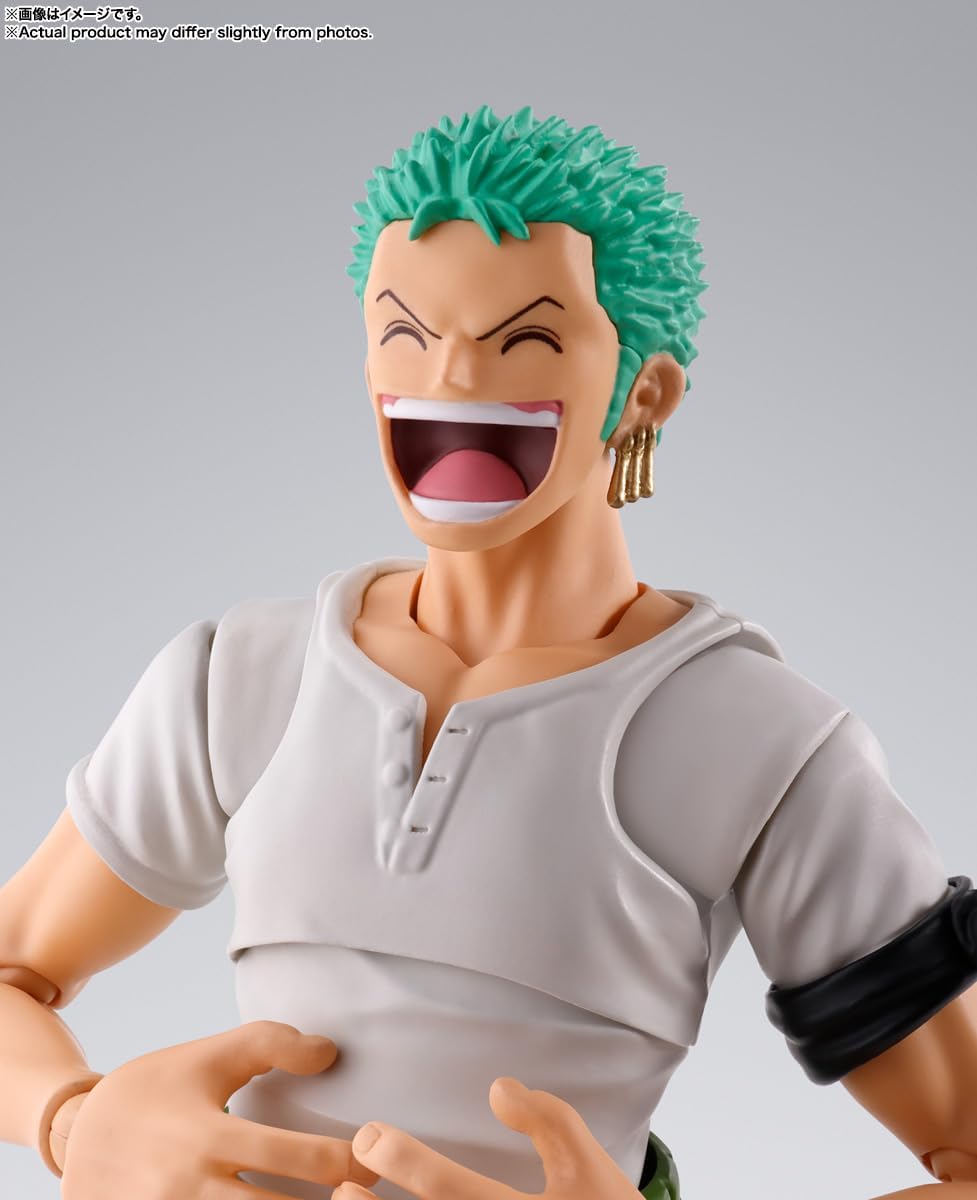 BANDAI SPIRITS S.H. Figuarts One Piece Roronoa Zoro - Dawn of Adventures, Approx. 5.9 inches (150 mm), PVC & ABS, Pre-painted Action Figure