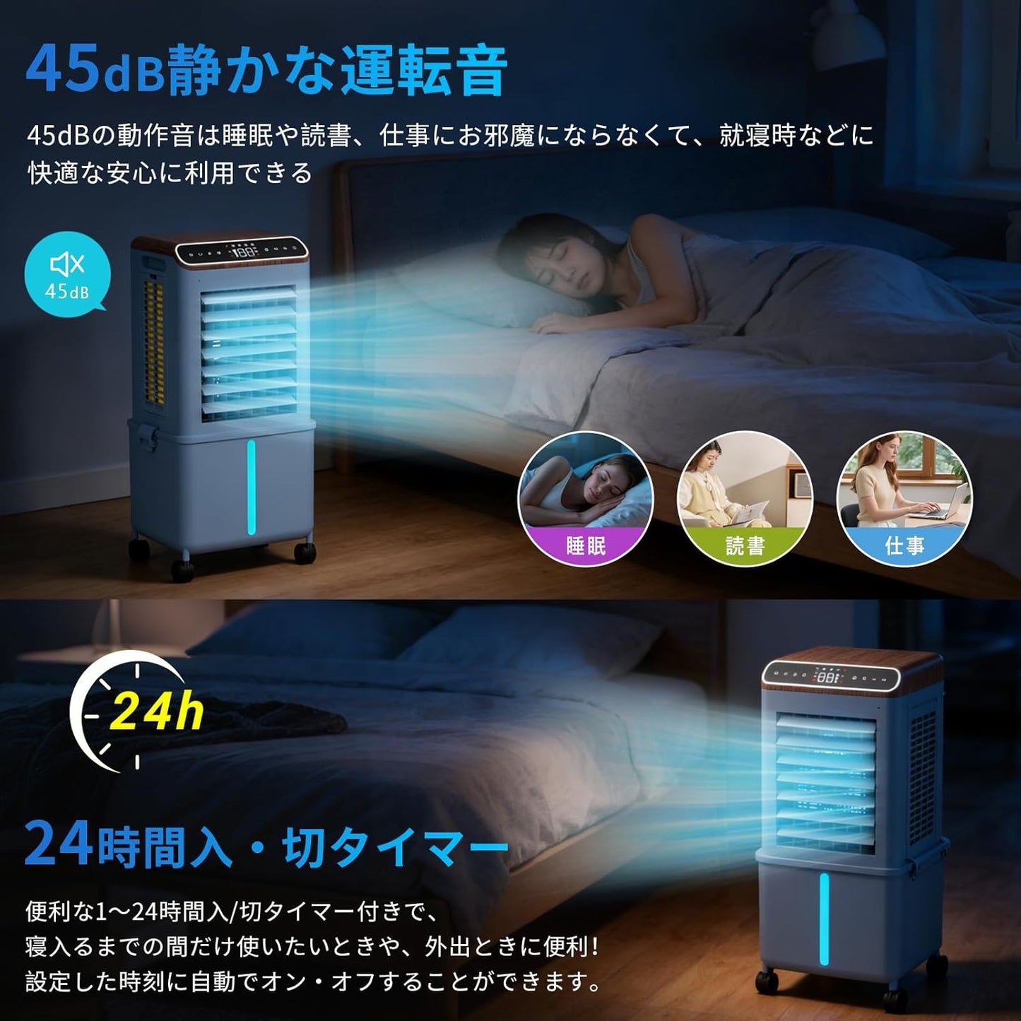 Powerful Cooling Fan, Popular Cooling Fan, 2026 Extreme Heat Protection, Increased Cooling Sensation, Energy Saving, Detachable 3.8 gal (13 L) Large Capacity Tank, Water Absorption in 3 Directions