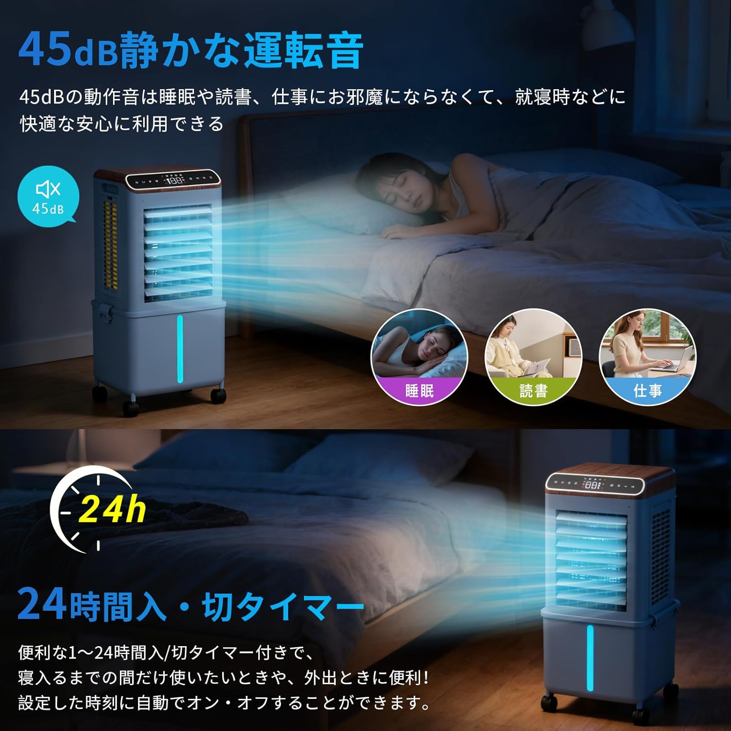 Powerful Cooling Fan, Popular Cooling Fan, 2026 Extreme Heat Protection, Increased Cooling Sensation, Energy Saving, Detachable 3.8 gal (13 L) Large Capacity Tank, Water Absorption in 3 Directions