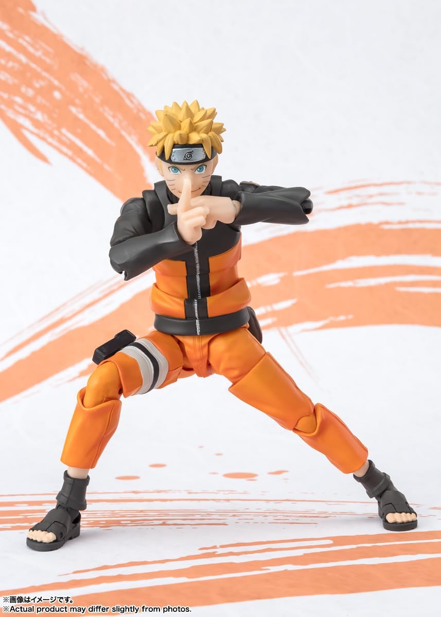 S.H. Figuarts Naruto Uzumaki Naruto Naruto Edition, Approx. 5.7 inches (145 mm), PVC & ABS Pre-painted Action Figure