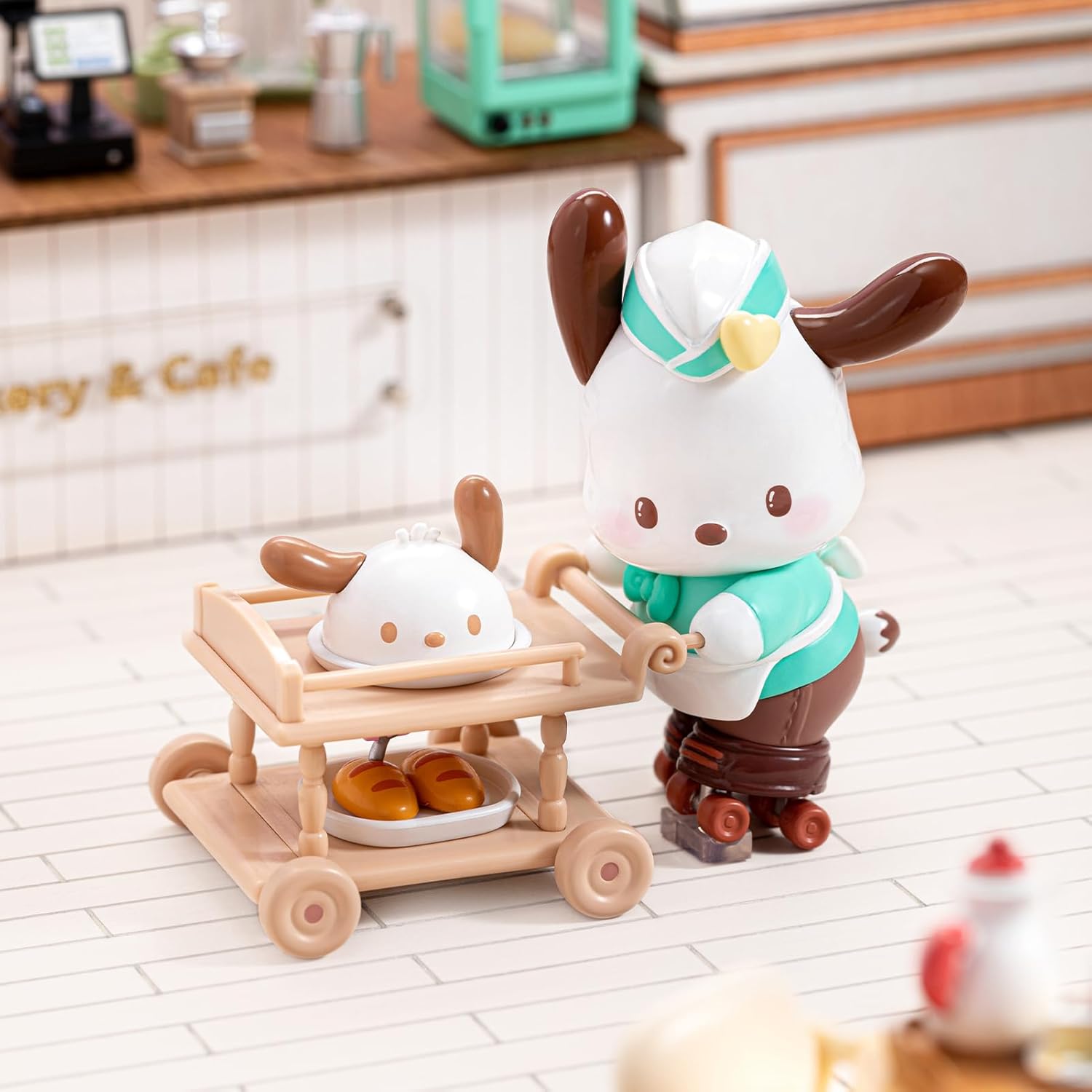 TOP TOY Sanrio Characters Roller Skate Diner Series [1 Piece] Toy Birthday Present for Chromi Character Collectors Blind Box Figure Soft Vinyl PVC