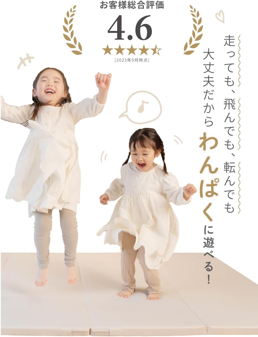 (ケラッタ) プレイマット 折りたたみ リバーシブル 赤ちゃん 床暖房 1級防音 防水 厚手