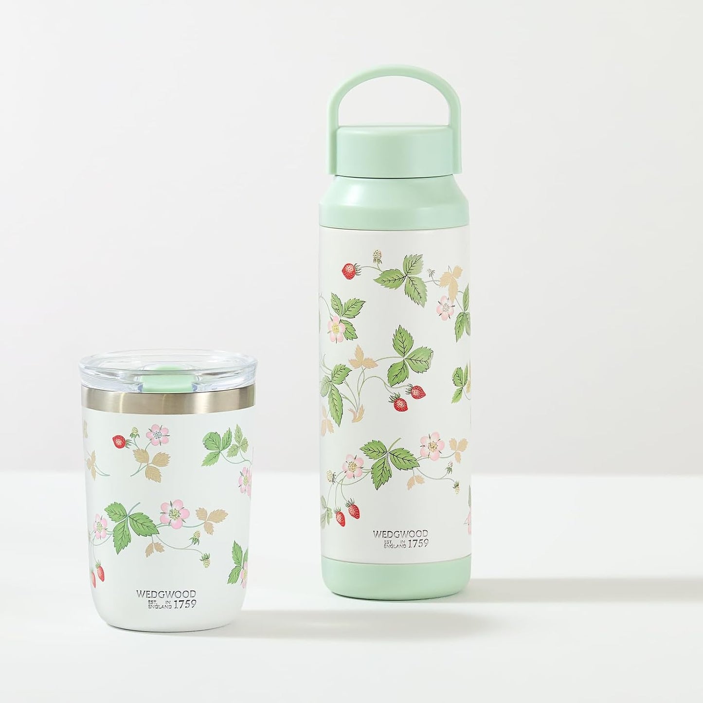 Wedgwood 1078322 Wild Strawberry Thermos Bottle, 16.9 fl oz (500 ml), Thermal and Cold Water Bottle