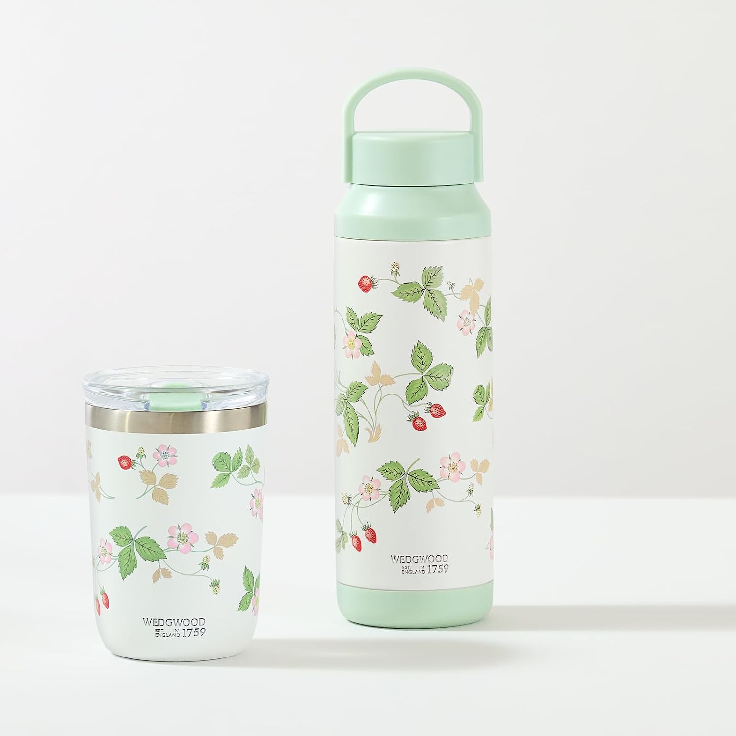 Wedgwood 1078322 Wild Strawberry Thermos Bottle, 16.9 fl oz (500 ml), Thermal and Cold Water Bottle