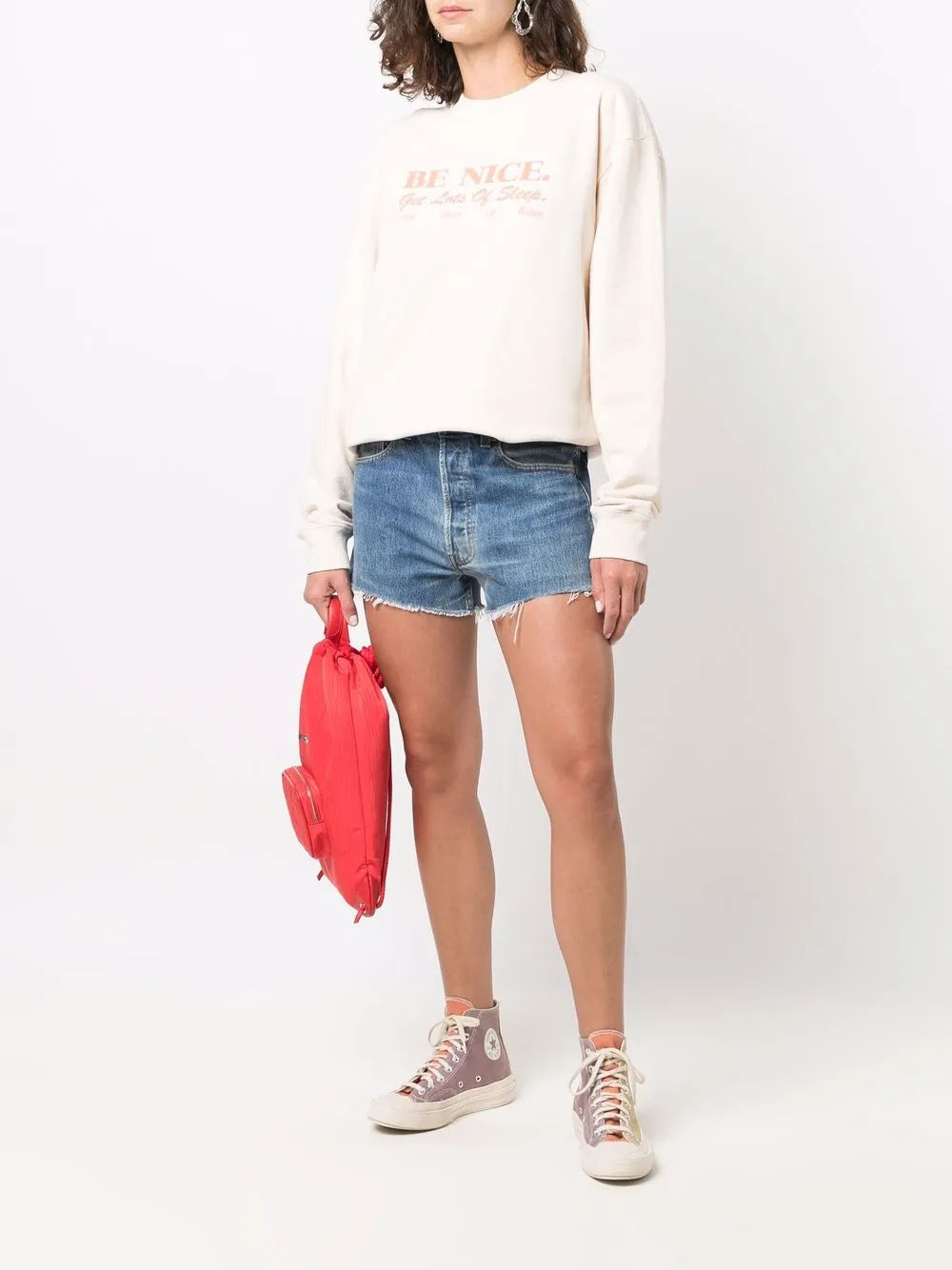 Re Re/Done Raw Cut Denim Shorts - Image 8