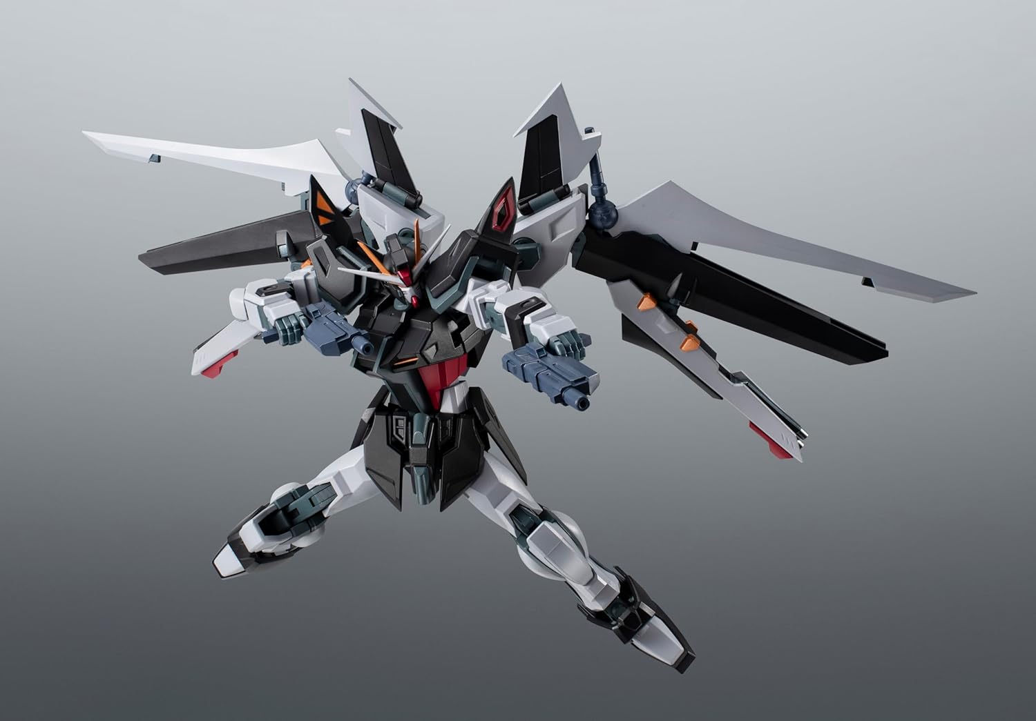 TAMASHII NATIONS ROBOT SPIRITS Mobile Suit Gundam SEED C.E.73 - STARGAZER- GAT-X105E+AQM/E-X09S Strike Noir Gundam Ver. A.N.I.M.E. Approx. 4.9 inches (125 mm) PVC & ABS Pre-Painted Action Figure