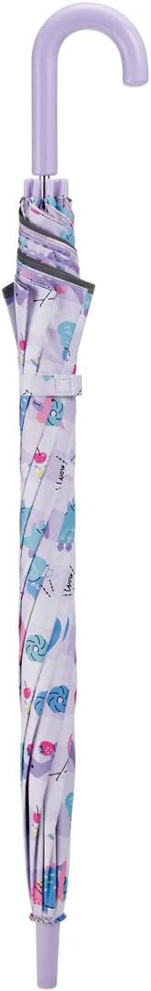 Skater Children's Parasol, 55cm Happy & Smile Rainbow, For Ages 9-10, Approximately 49.2-53.1 in., Elementary School, One-Touch Jump Style, UV Protection, 8 Ribs, For Girls, Usable in Both Sunny and