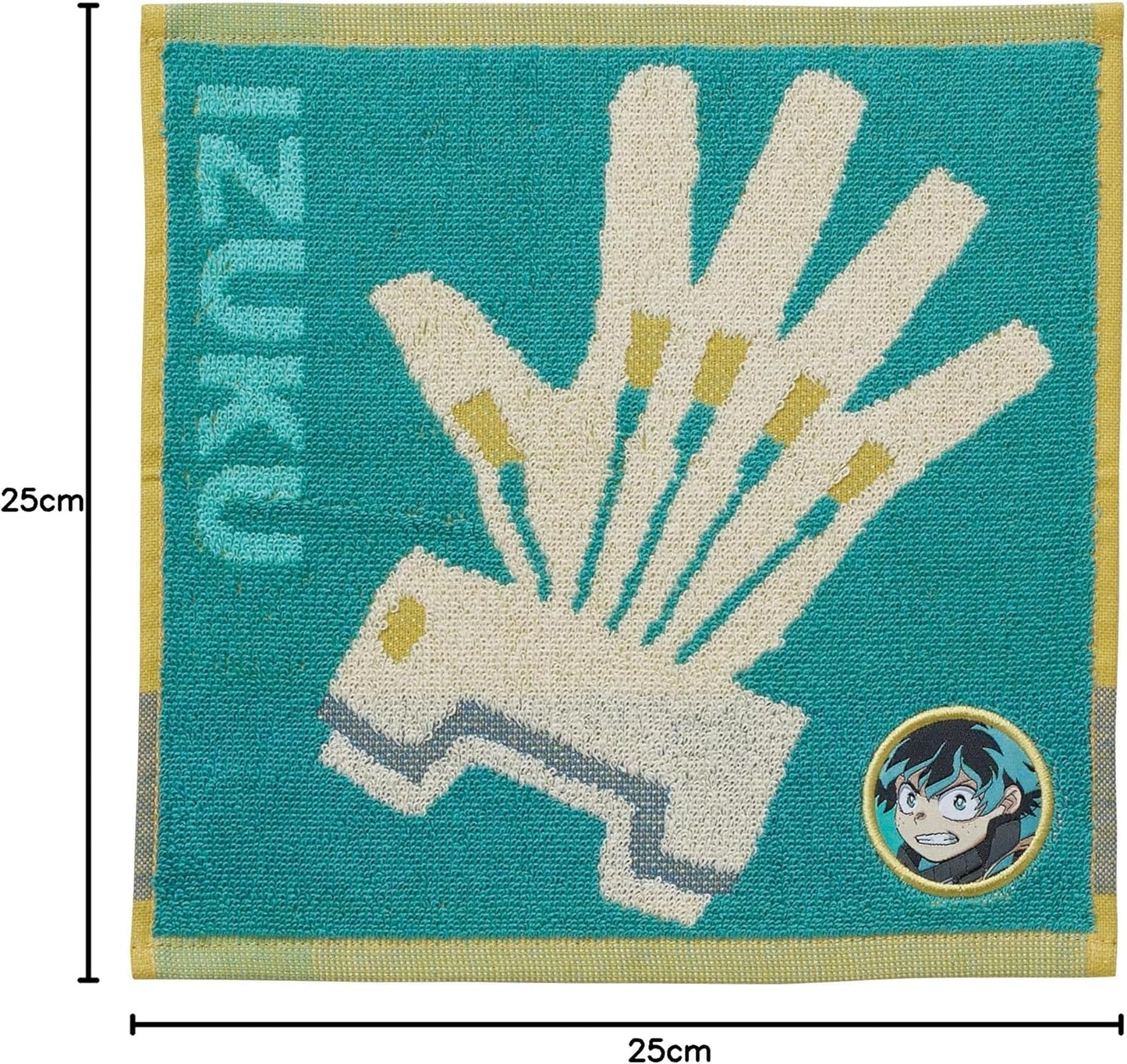 BANDAI Mini Towel My Hero Academia Izuku Midoriya Handkerchief 100% Cotton Character Antibacterial Deodorant Present Gift Birthday 4385000000