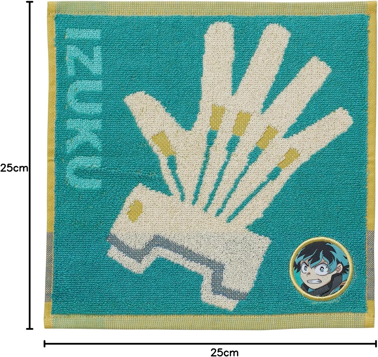 BANDAI Mini Towel My Hero Academia Izuku Midoriya Handkerchief 100% Cotton Character Antibacterial Deodorant Present Gift Birthday 4385000000