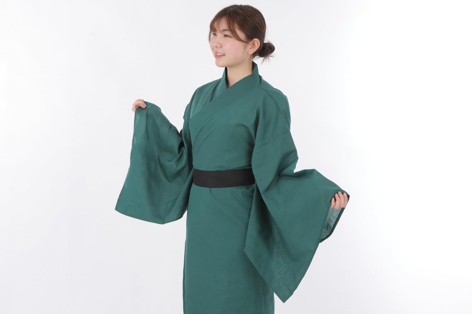Magic Night Kimono Color Kimono, Green, 63.0 - 68.9 inches (160 - 175 cm), Cosplay, Costume, Theater, Period Drama, Party
