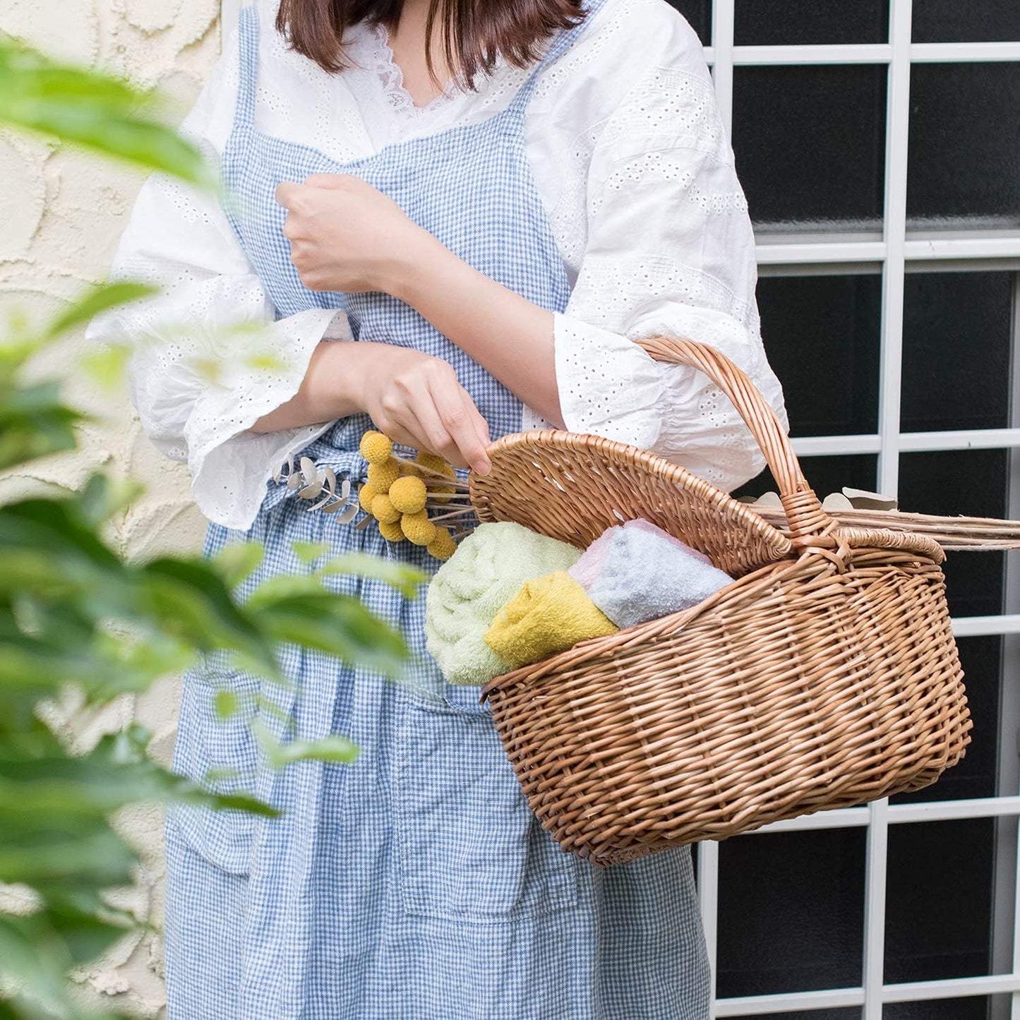 Broome Imabari Towel, Certified, Fleur Towel, Soft, Absorbent, Quick Drying, Easy to Use, Thin, Made in Japan, Assortment (Lavender and Mimosa), Set of 2 Bath Towels