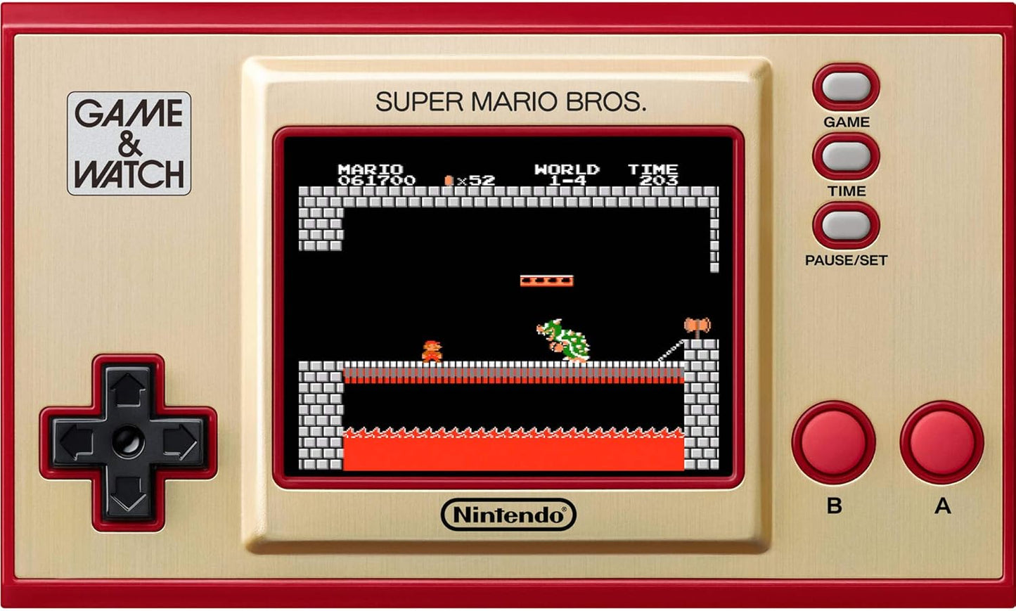 Nintendo Games & Watch: Super Mario Bros - 2.36" Full Color LCD Screen - Christmas Holiday Bundle for Game Watch Super Mario 35th Anniversary - USB-C Cable - iP☘ 4 Color Glasses Cleaning Cloth
