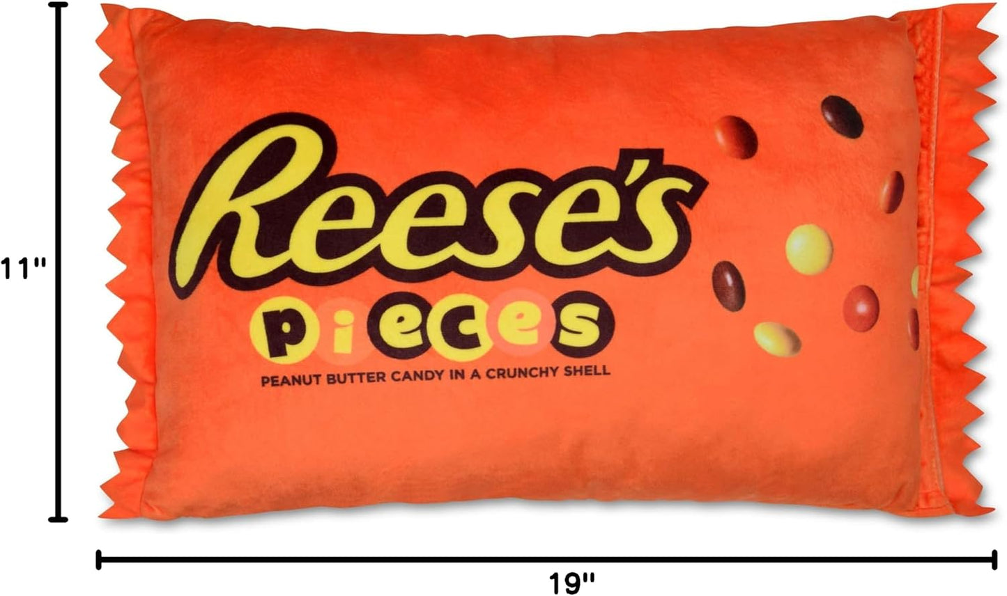 iscream Reese's Pieces Paquete de 19" x 11" Juego de Fundas de Almohada con Mini Reese's Pieces