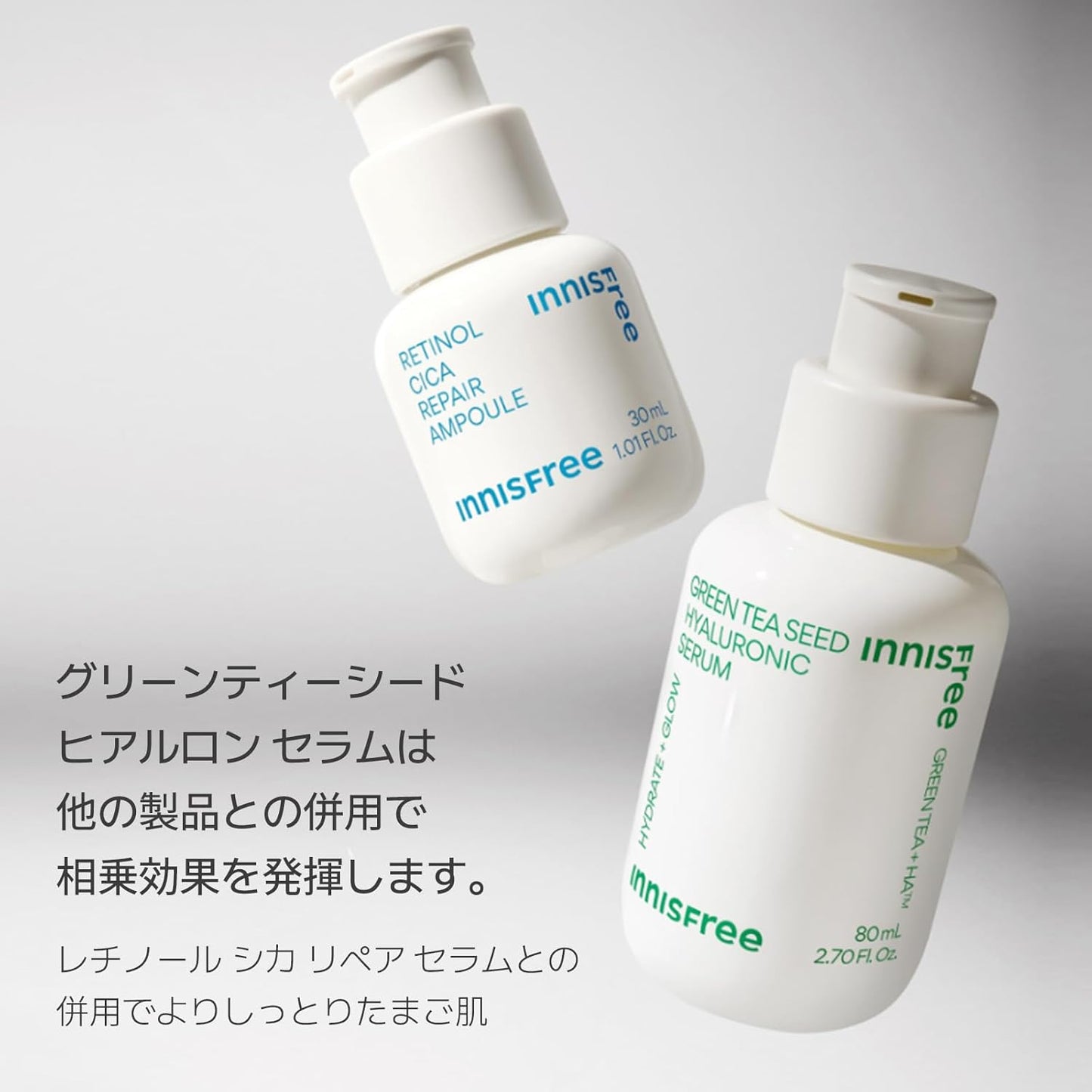 Innisfree Green Tea Seed Hyaluronic Serum 80ml - Genuine Product Introduction Serum, Plenty of Moisture, Oily Skin, Dry Skin, Mixed Skin, Hydration, Moisturizing, Drying, Korean Cosmetics