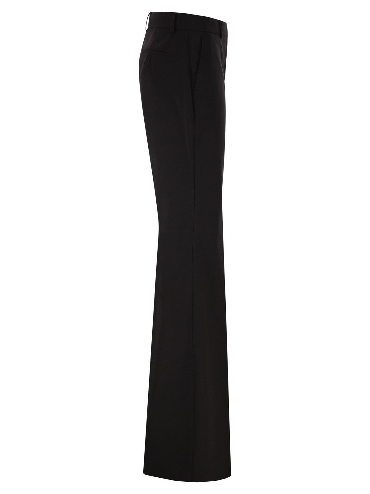 Sportmax SportMax格納庫の純粋なウールフレアズボン - Image 8