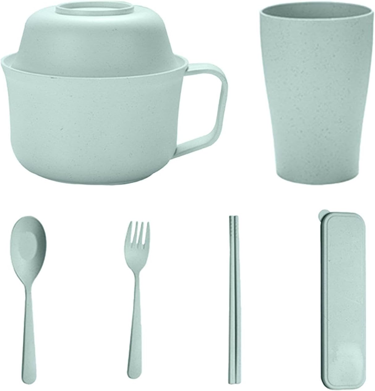 Ramen Bowl Set, Ramen Pot Set, Ramen Bowl Set, Microwave Instant Ramen Ramen Bowl, Ramen Noodle Microwave Bowl Set with Chopsticks Spoon for Ramen, Pho, Udon, Soba, Noodles