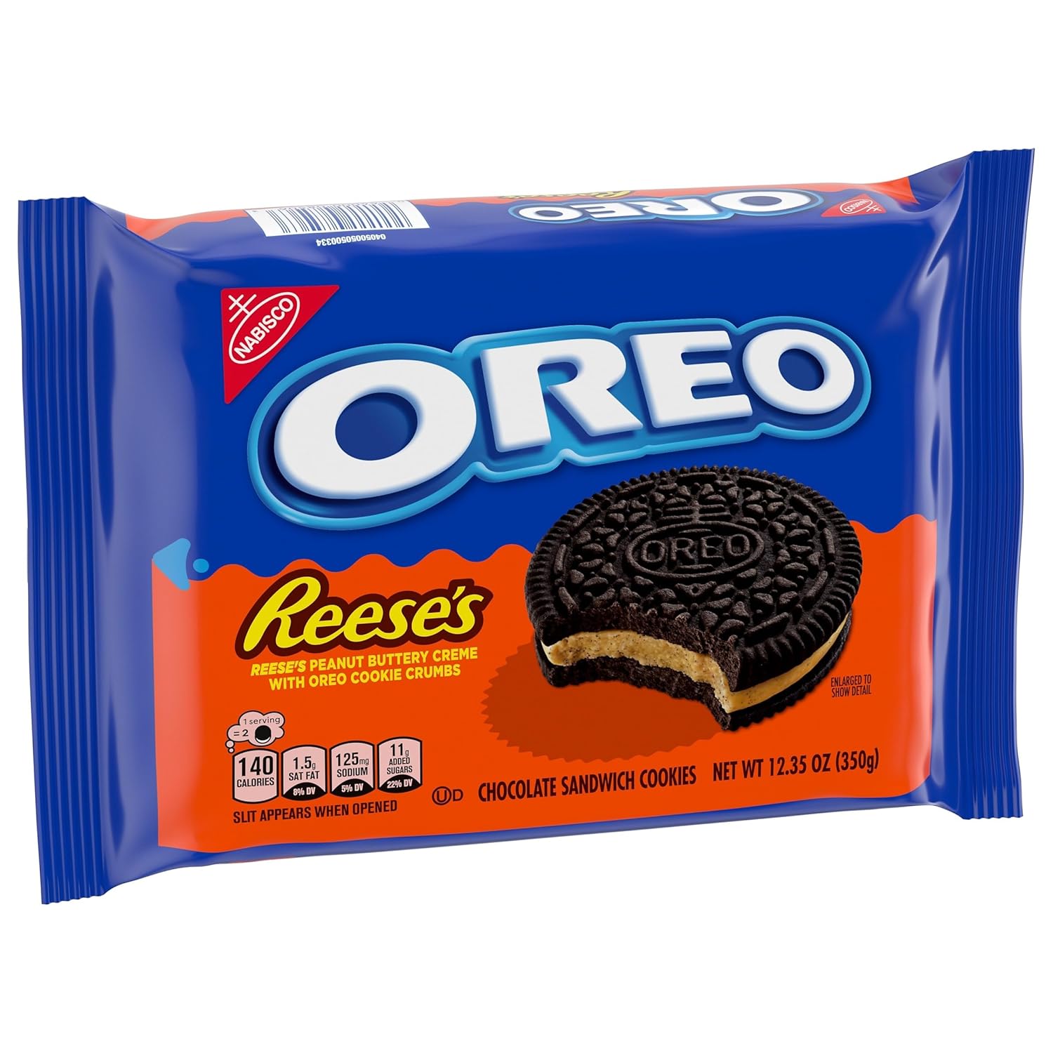 OREO REESE'S Peanut Buttery Creme Chocolate Sandwich Cookies, 12.35 oz (Pack of 2)