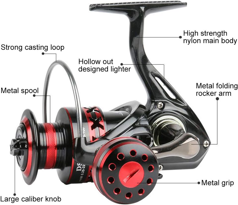 VGEBY DS5000 Spinning Fishing Reel DS Series No Gap One Way Pill Retention Rock Fishing Saltwater Fishing Spinning Reel Spinning Reel 5000 Reel