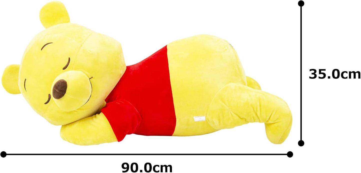 MORIPiLO Disney Winnie the Pooh Body Pillow, Easy Sleeping Pillow (Extra Large), Approx. 35.4 inches (90 cm), Skin Friendly Micro Fabric, Goods, Plush, Large, Yellow, Disney Pillow Morisita
