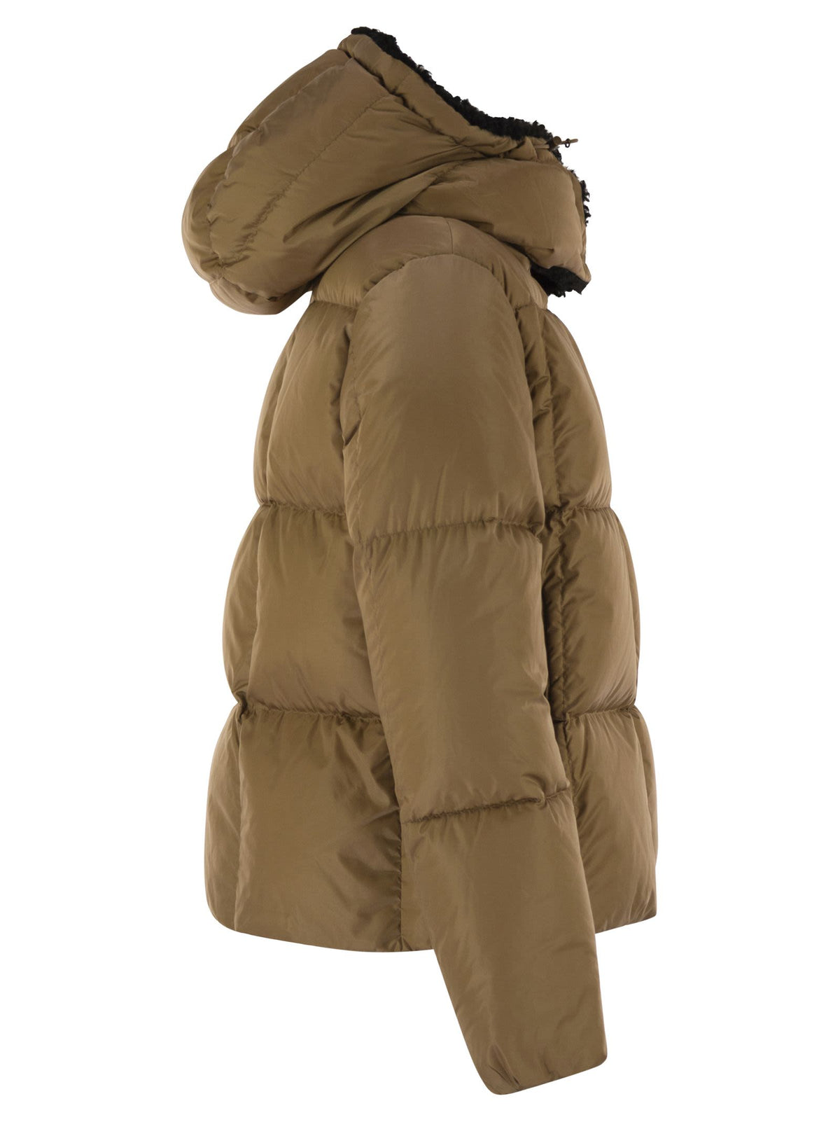 Moncler モンクレールカステルノーフードとスクエアキルティング付きのショートダウンジャケット - Image 5
