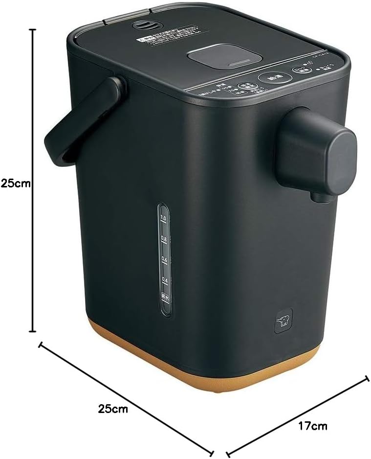 Zojirushi Mahobin Electric Pot 1.2L STAN. Gift, Baby Shower, High Speed Boiling, Milk Making, 70℃ Keep Warm, Black CP-CA12-BA