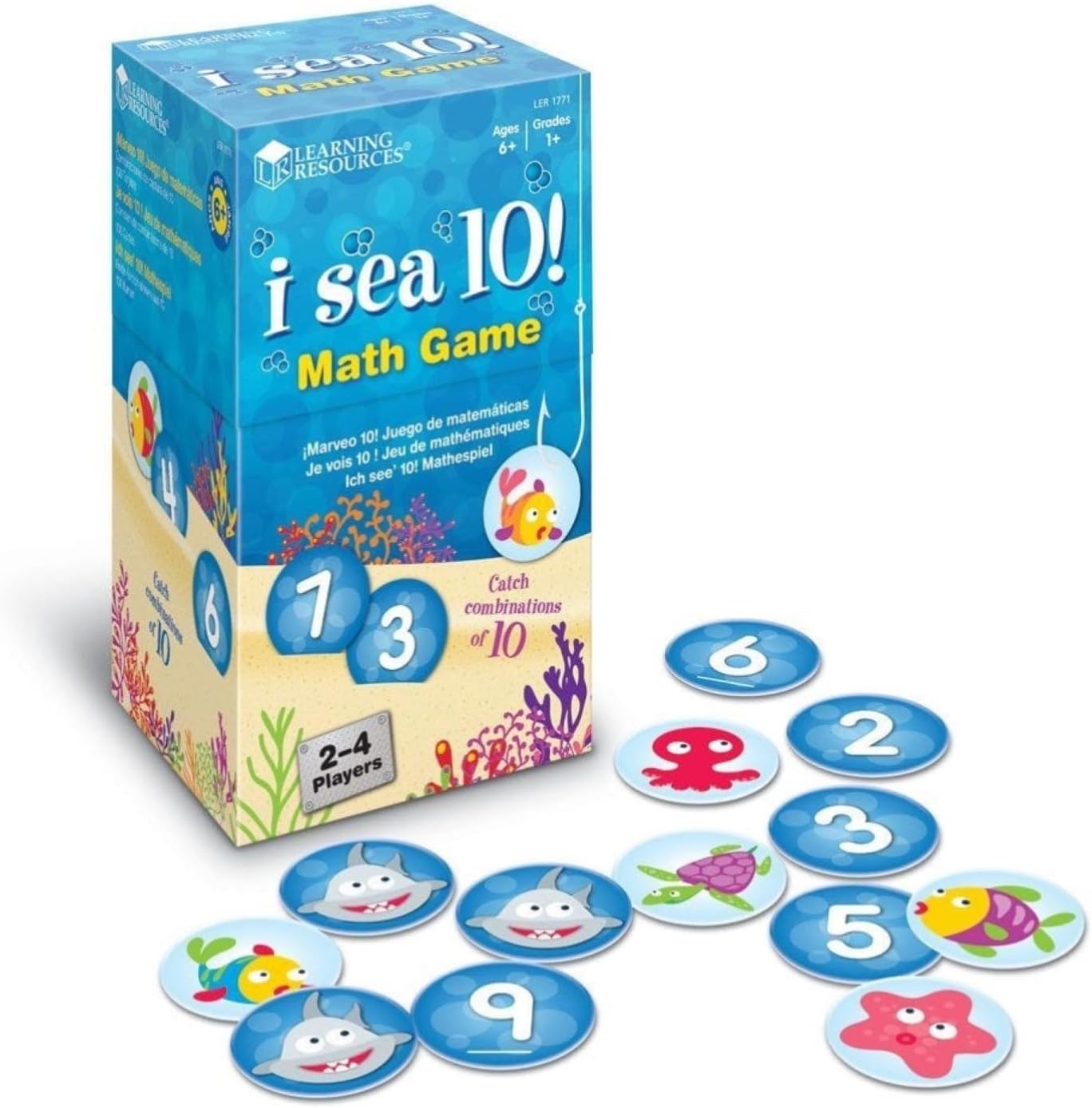 Learning Resources (Learning Resources) Math Toy Addition Game 10 Search Card Game Authentic Product LER1771