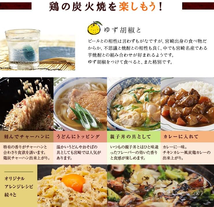 Miyazaki Specialty, Char-Grilled Chicken, 100g x 10 Pack, Retort, 2-Year Shelf Life, Snack, Preserved Food, Room Temperature (Salt Flavor)